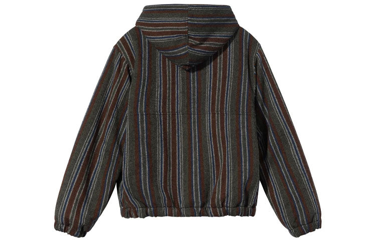 Stussy Wool Stripe Work Jacket 'Brown' 1156061