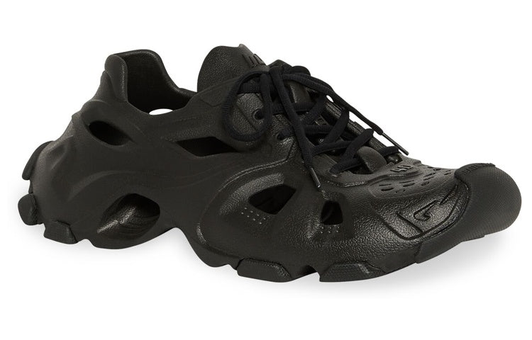 (WMNS) Balenciaga HD Lace Up Cut Out Sneakers 'Black' 702416W3CES1000