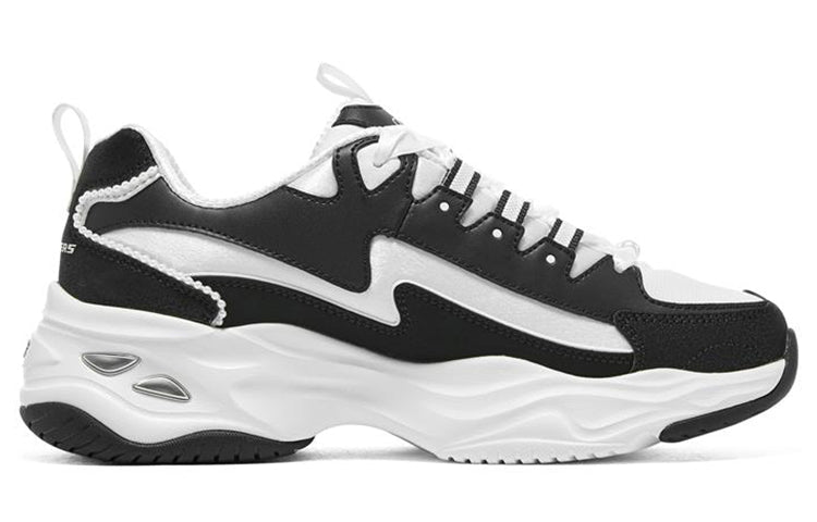 (WMNS) Skechers D'lites 4.0 'White Black' 896156-BKW
