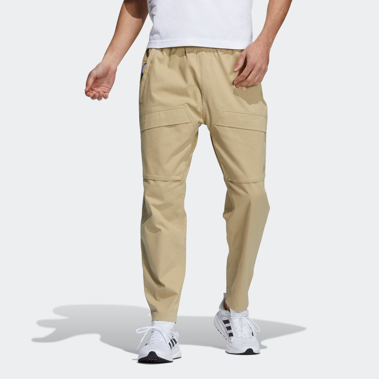 Men's adidas St Wv Cargo Pnt Multiple Pockets Solid Color Casual Pants/Trousers Khaki H39253