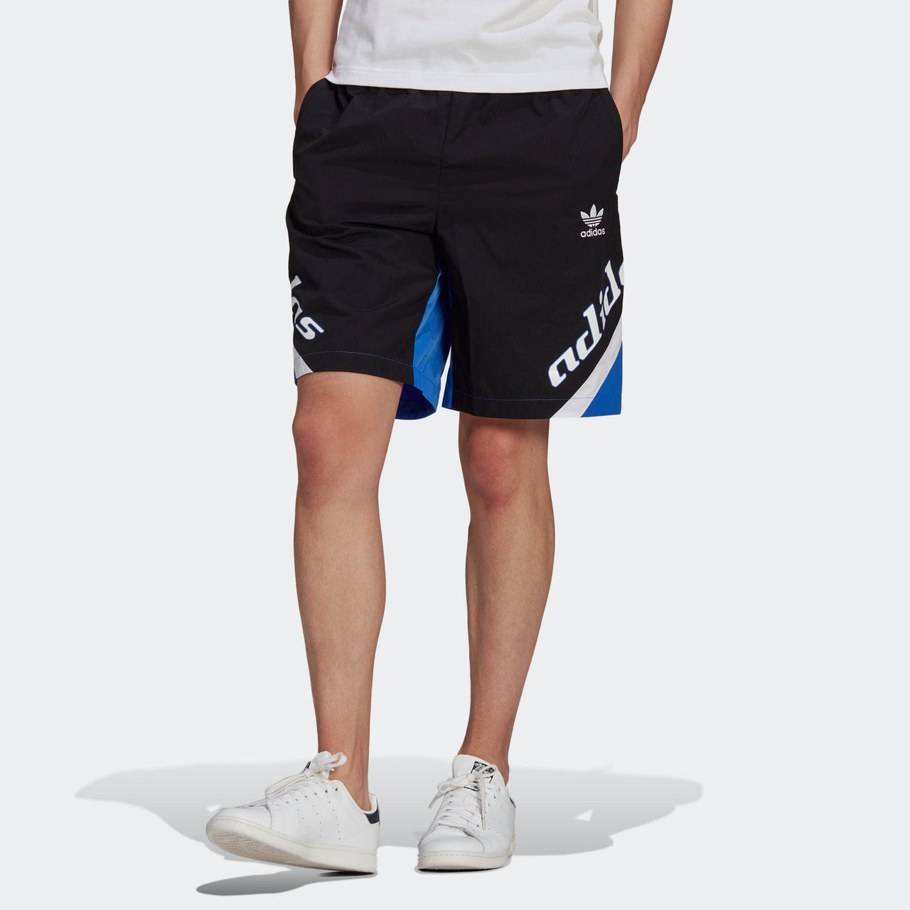 adidas originals MENS TGP Logo Printed Multicolor Sports Shorts Black HA4739
