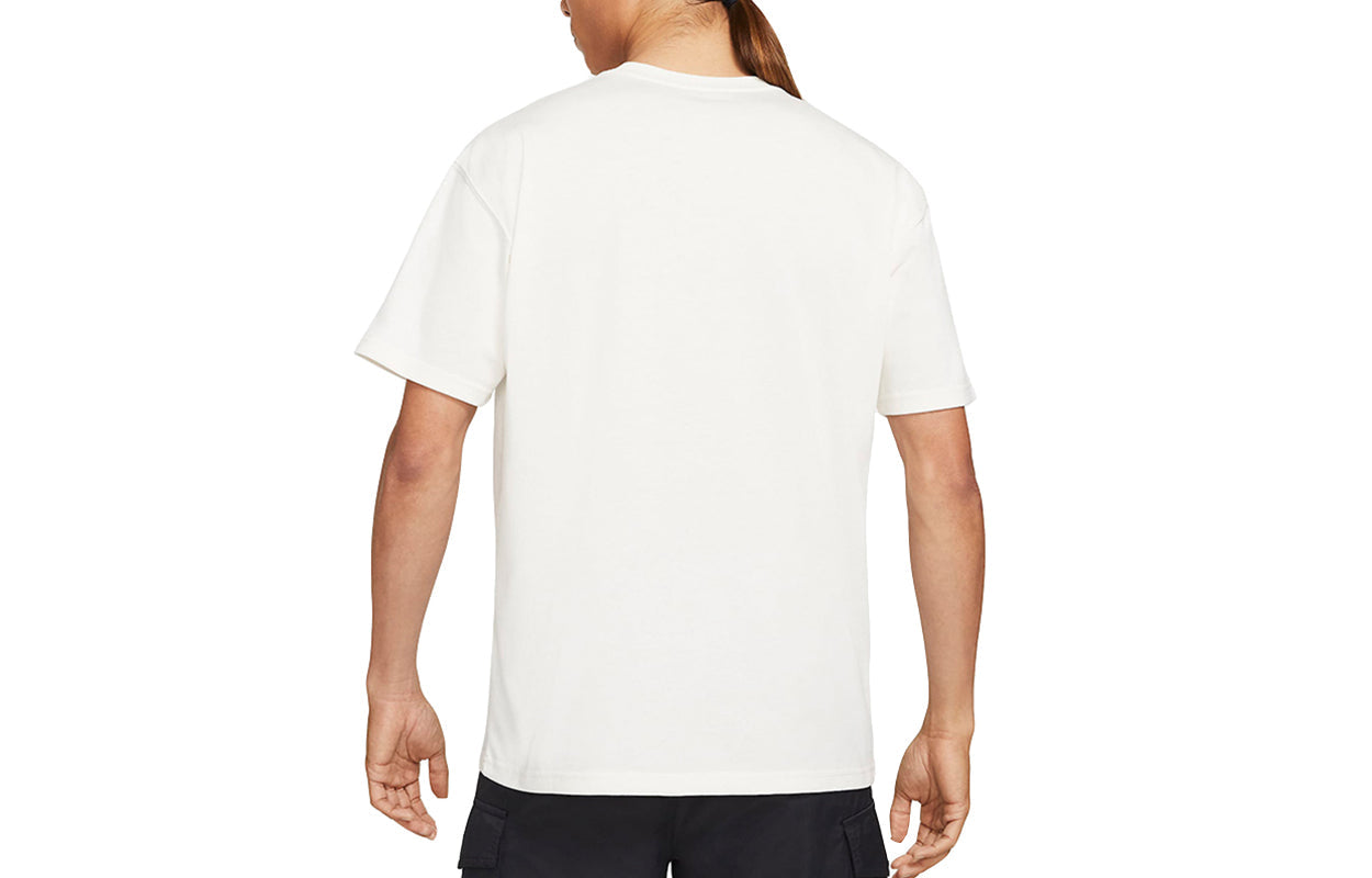 Nike Sportswear Tee Contrasting Colors Pocket Round Neck Sports Short Sleeve White DJ1342-901