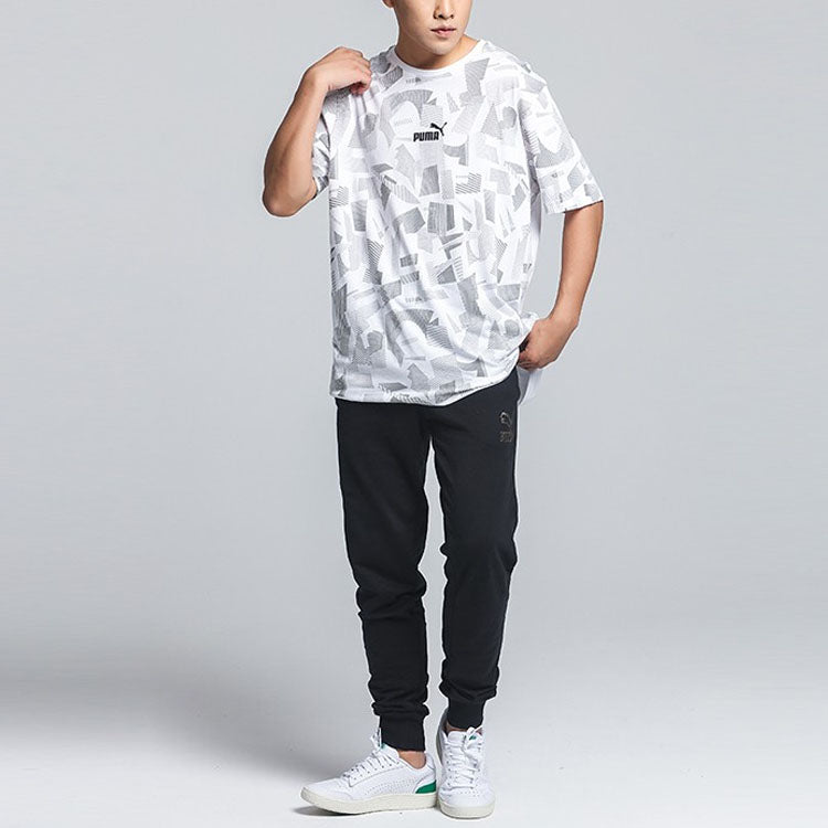 PUMA Summer Print Aop T-Shirt 'White Grey Black' 586045-02