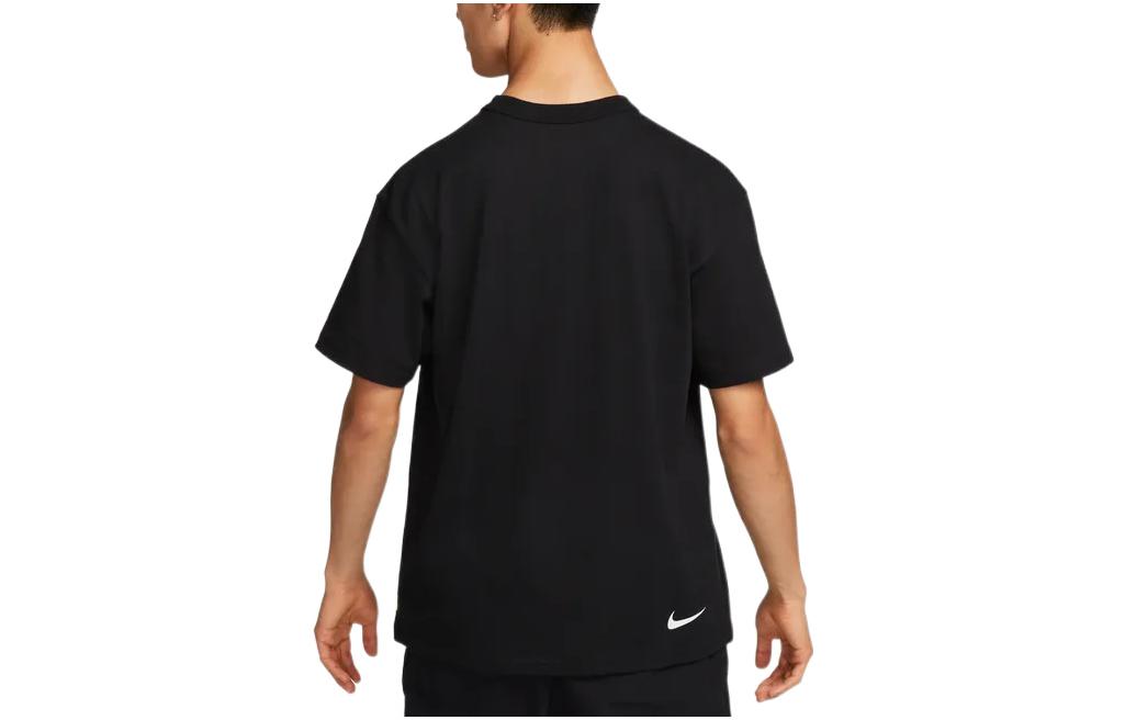 Nike Alphabet Logo Printing Round Neck Pullover Short Sleeve Black DX6309-010