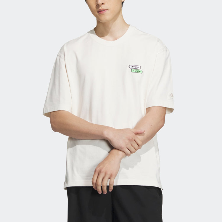 adidas Graphic Embosssed T-shirt 'Off White' IA8177