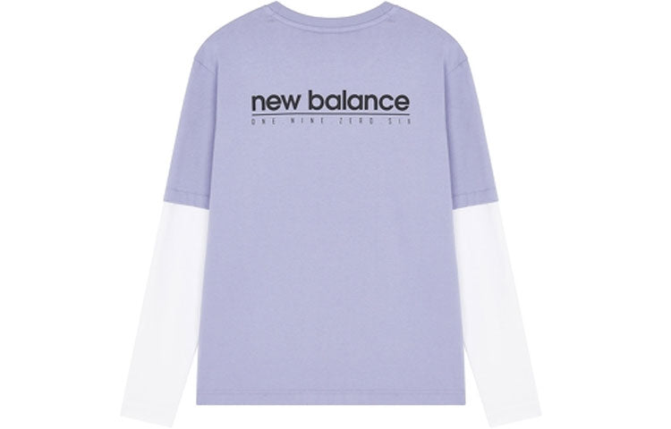 New Balance Classic Long Sleeve Tee 'Purple White' 5DC16063-DV
