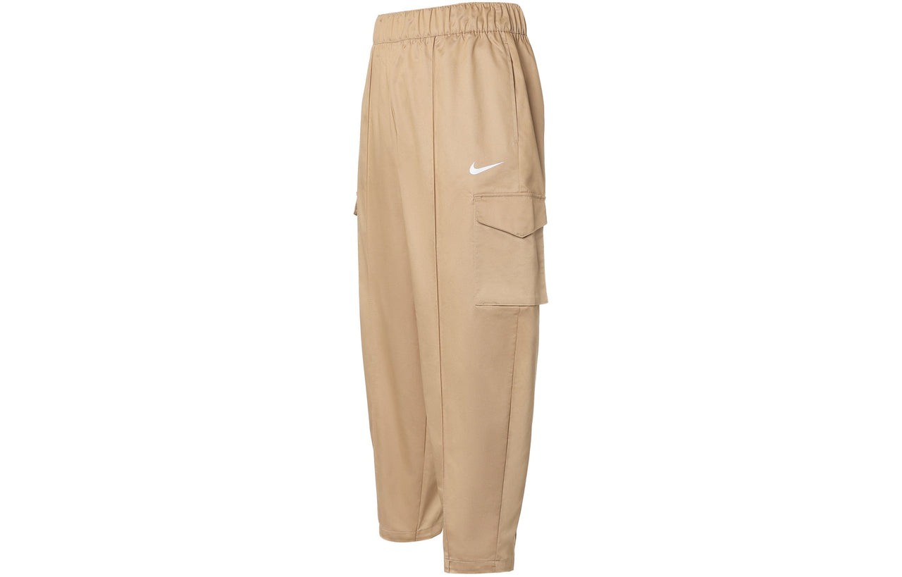 (WMNS) Nike Sportswear Essentials Woven High Waist Long Pants/Trousers Yellow DD5984-200