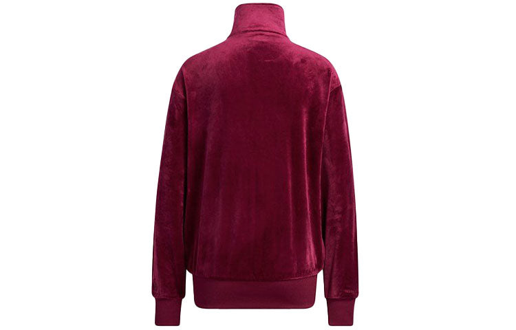 adidas x IVY PARK Crossover Velvet Sports Long Sleeves Jacket Couple Style Cherry Red HN0305