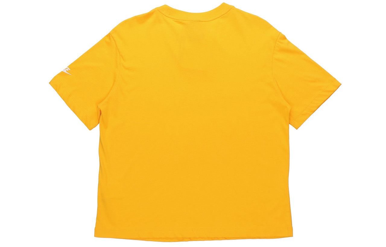 (WMNS) Nike Sportswear Essntl Ss Top Letter Print Leisure Sports Short Sleeve Yellow DJ5377-764