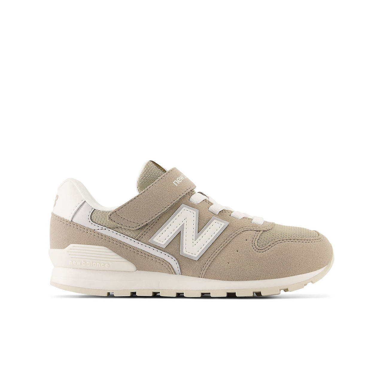 (GS) New Balance 996 Bungee Lace Top Strap Wide 'Aluminum Grey' YV996XB3
