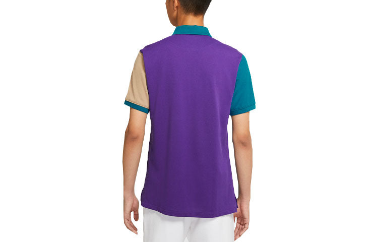Nike Slim Fit Contrasting Colors Sports Breathable Short Sleeve polo CV2481-547