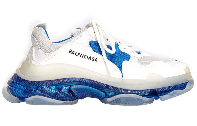 (WMNS) Balenciaga Triple S 'Clear Sole - White Blue' 544351W09ON9169