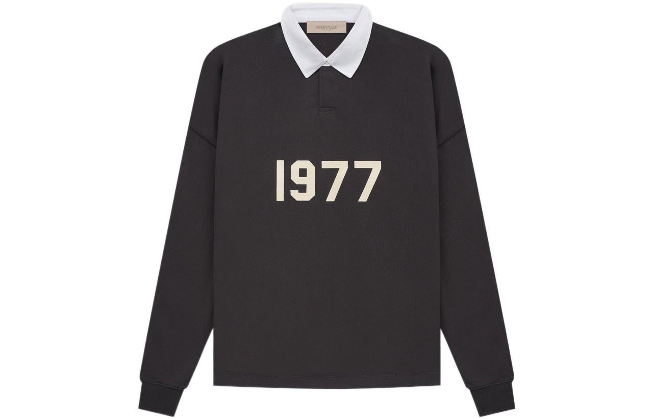 Fear of God Essentials SS22 1977 Henley Rugby Polo Shirt 'Iron' FOG-SS22-123