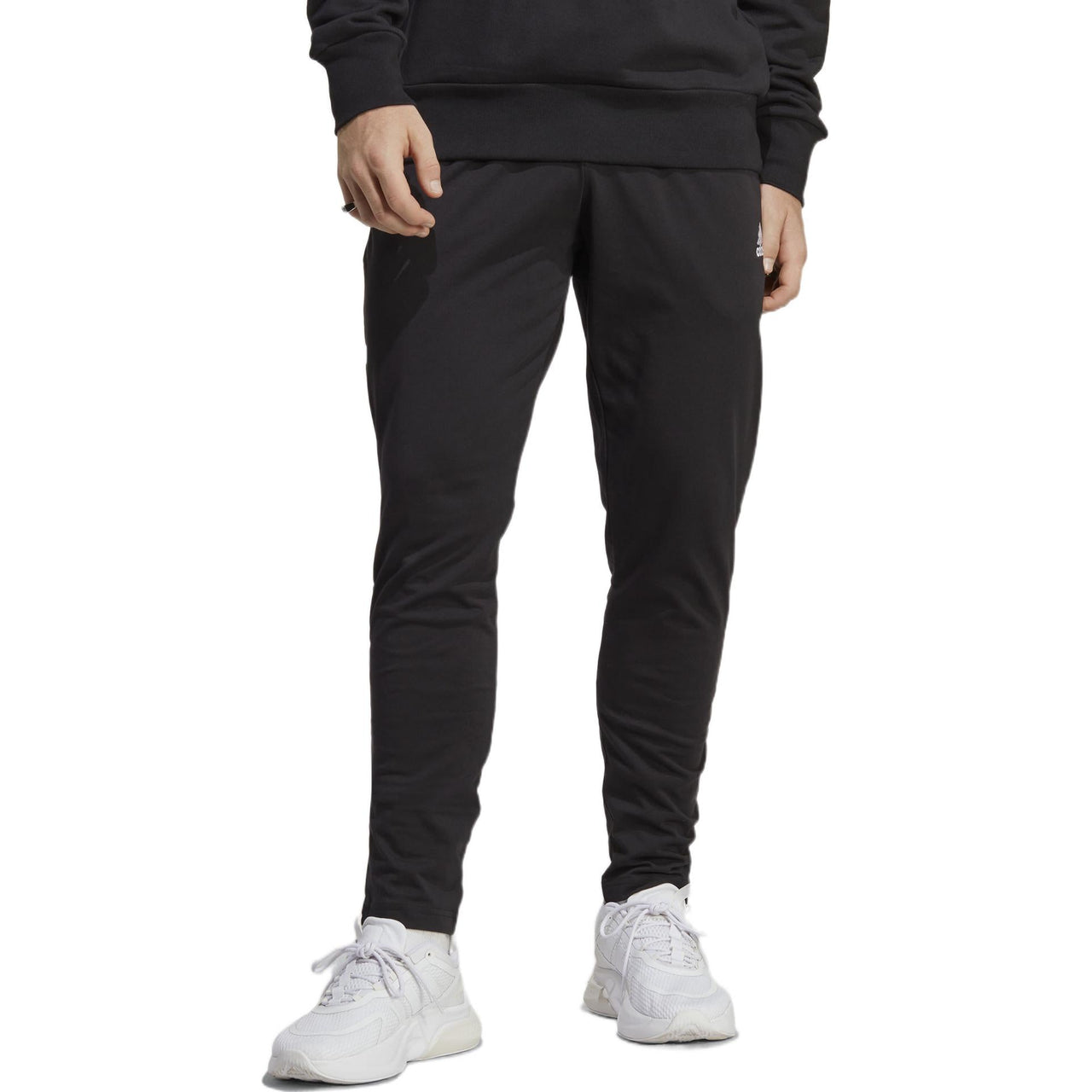 adidas Essentials Single Jersey Tapered Open Hem Pants 'Black' IC9409