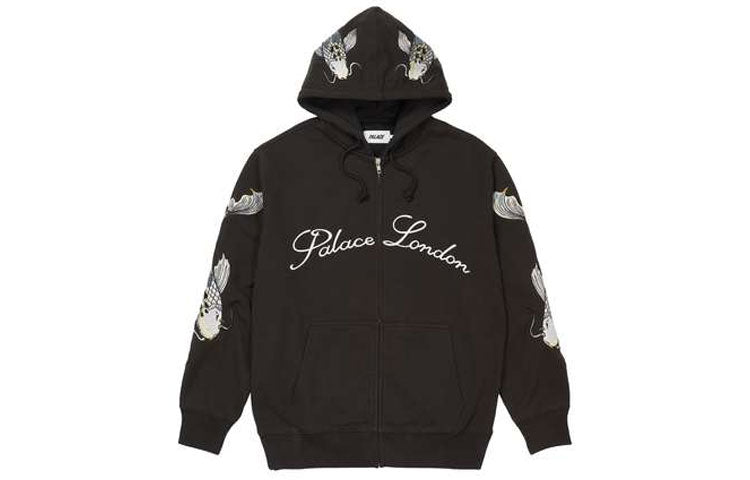 Palace FW21 Carp Zip Hood Jacket 'Black' P21CS064