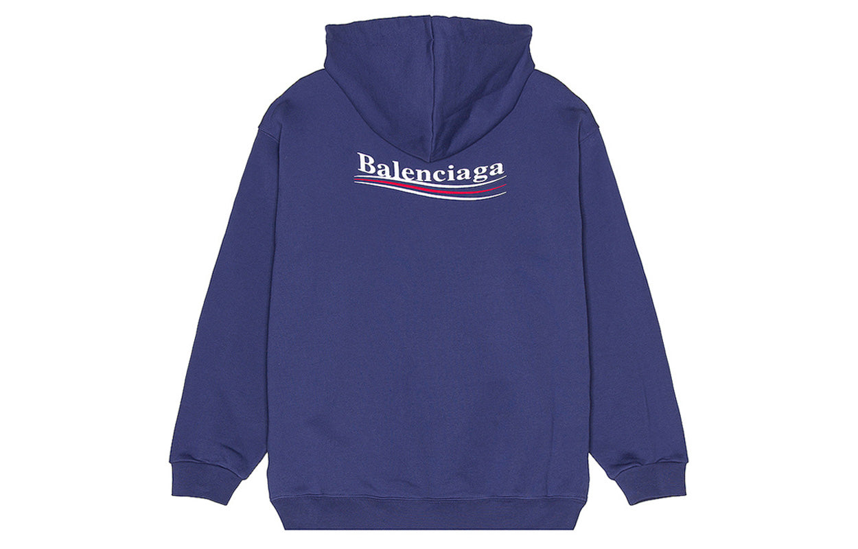 Balenciaga Political Campaign Hoodie Medium Fit 'Blue' 600583TKVI91195