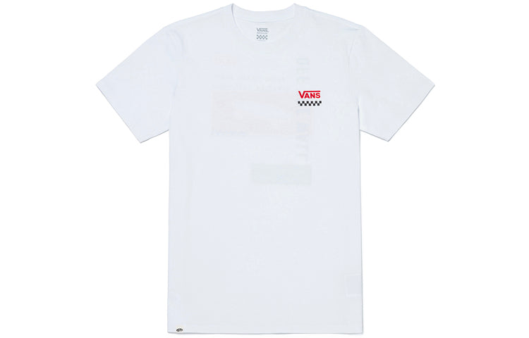 (WMNS) Vans SS20 Skateboard Logo Printing Short Sleeve White VN0A4BRQWHT