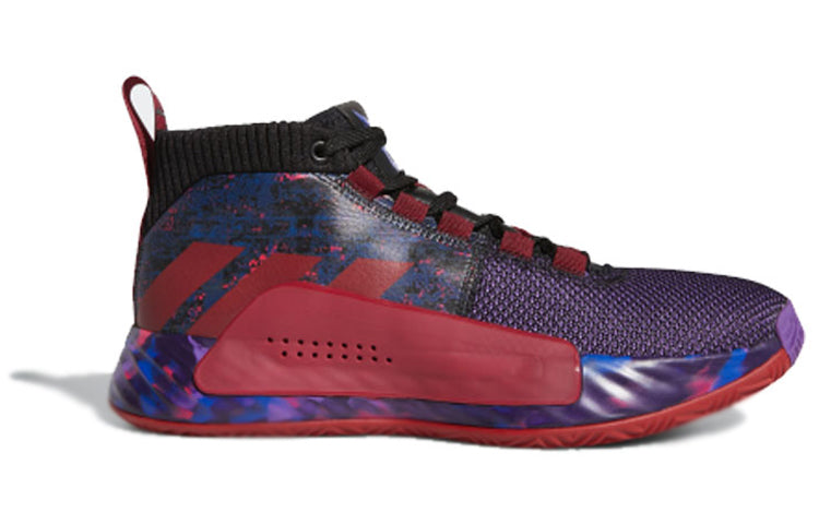 adidas Dame 5 Lillard Basketball 'Cblack Cburgu Scarle' EF8663