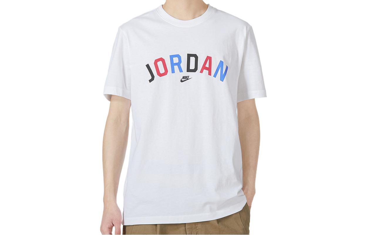 Men's Nike Multi-Color Alphabet Loose Breathable Running Training Short Sleeve White T-Shirt DH8979-100