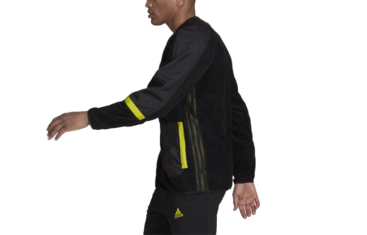 adidas Printing Zipper Soccer/Football Jacket Juventus Black GR2915