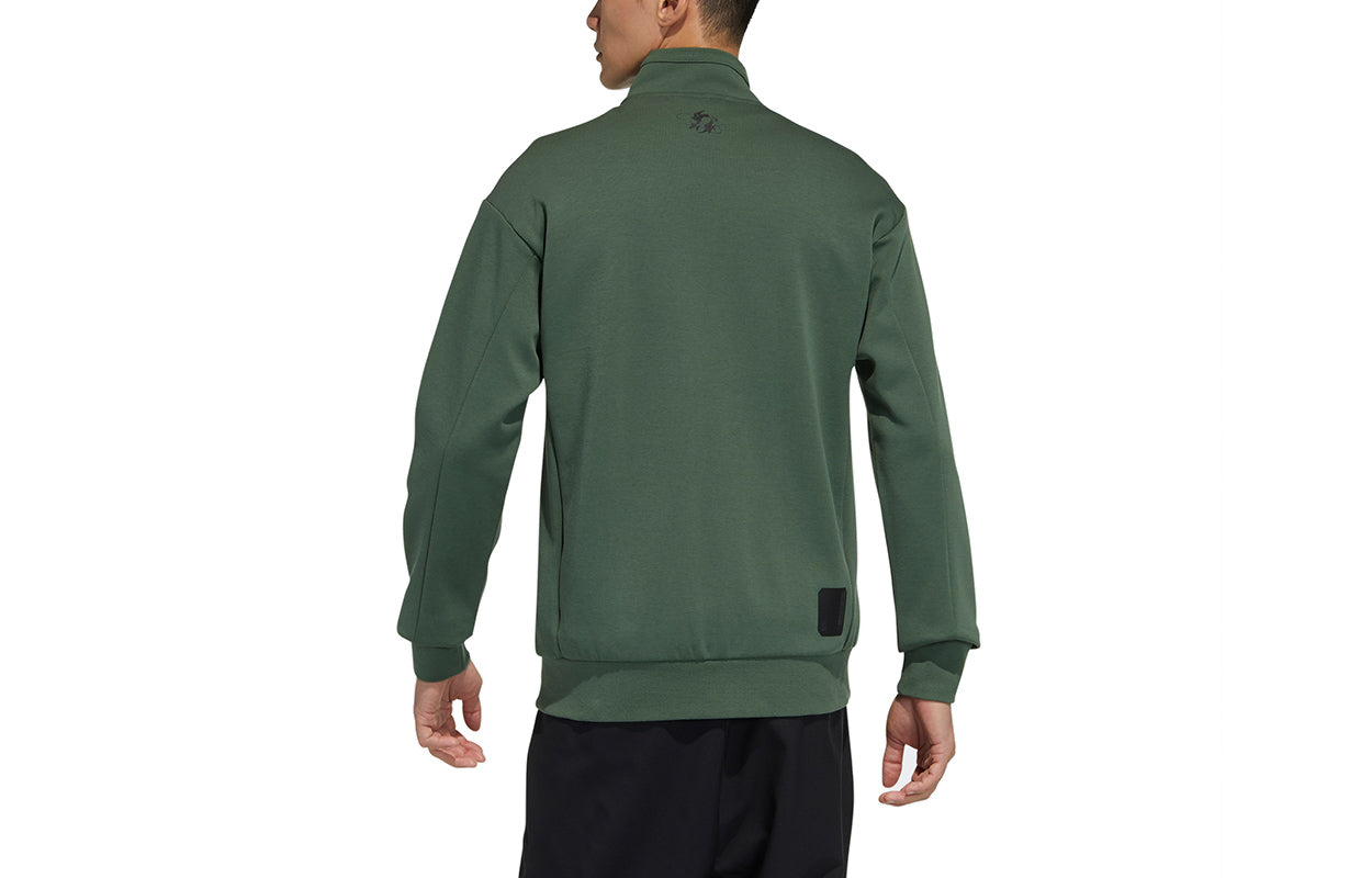 adidas Wj Tt Swt Casual Sports Stand Collar Jacket Green GP0908