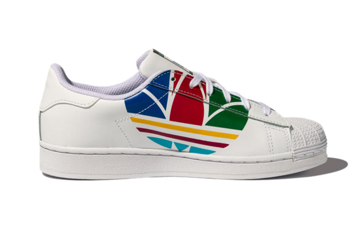 (PS) adidas Superstar Pure J 'Colorful Trefoil - Cloud White' FW4008