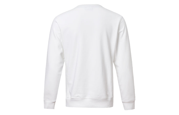 Men's Converse Logo Printing Round Neck Pullover White 10020819-102