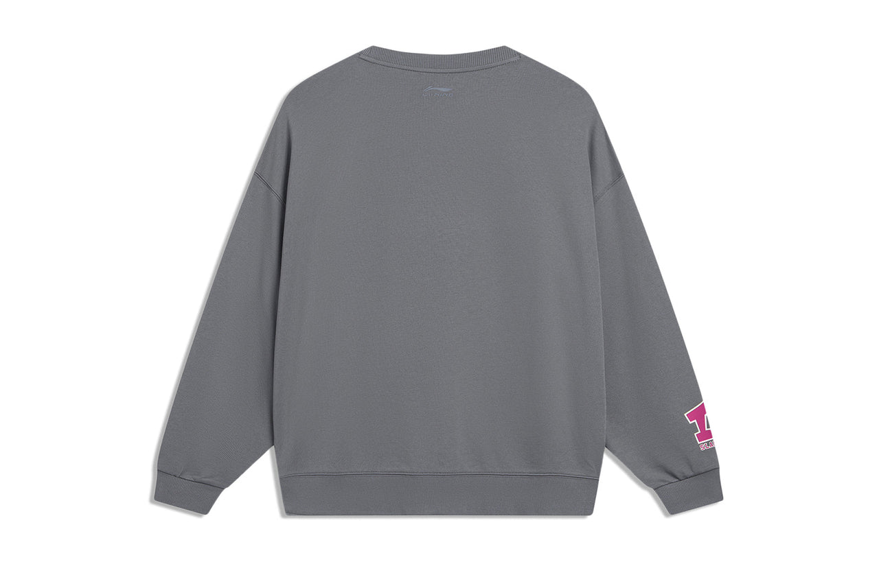 Li-Ning Hoops Cartoon Graphic Sweatshirt 'Grey' AWDT553-3