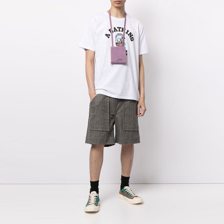 A Bathing Ape Plaid Small Short Sleeve Tee 'White' 1G30-110-046