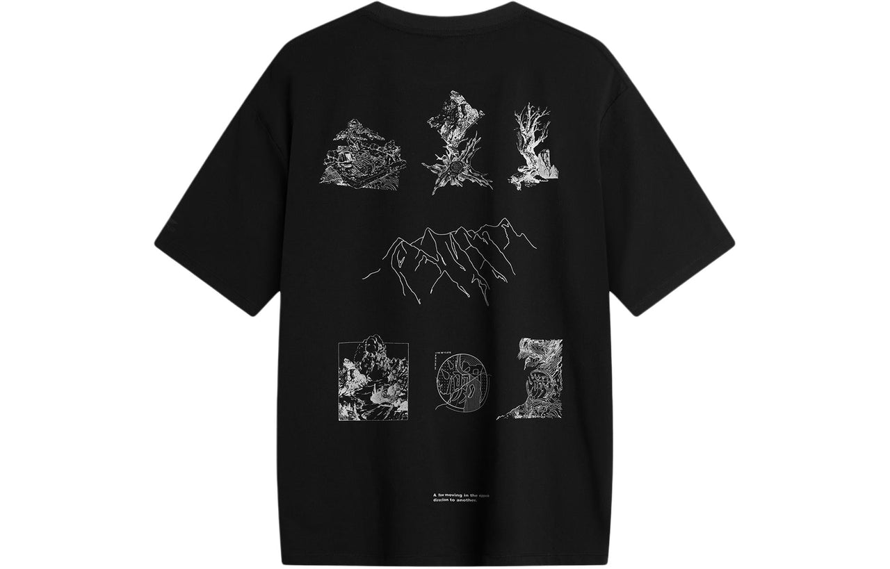 Li-Ning Counterflow Graphic T-shirt 'Black' ATSU627-1