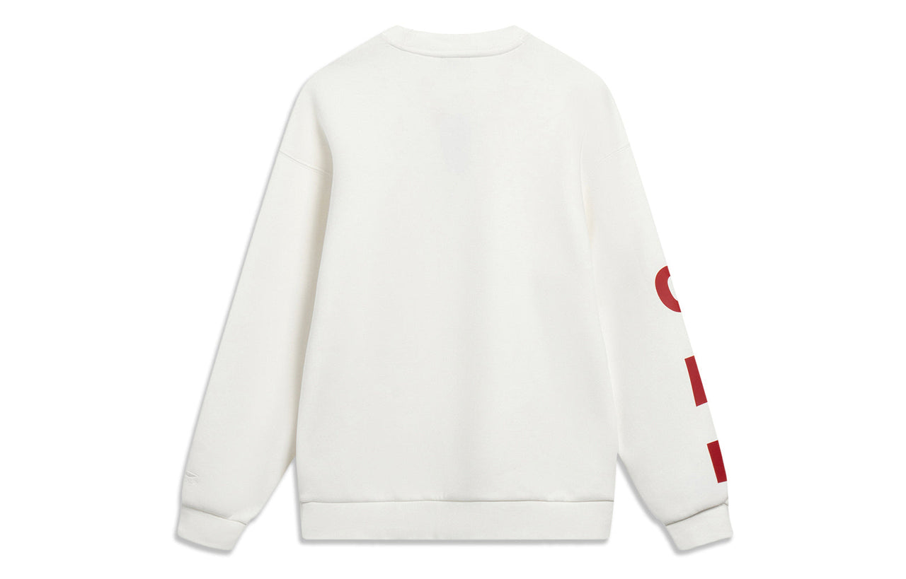 Li-Ning Embroidered Logo Sweatshirt 'Creamy White' AWDT575-1