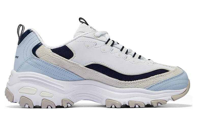 (WMNS) Skechers D'Lites Varsity Spirit Shoes 'White Blue Black' 896276-BLMT