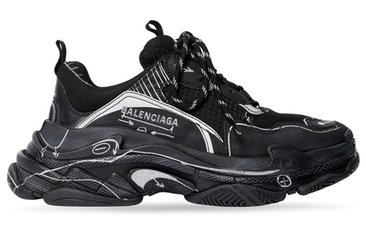 Balenciaga Triple S 'Black White' 536737W3SRB1090