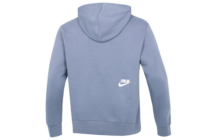 Men's Nike Logo Printing Drawstring Hooded Casual Blue DQ5650-493