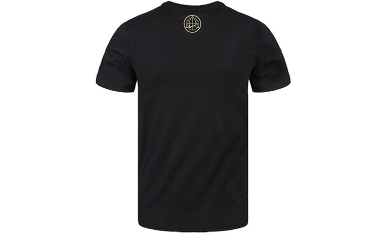 Nike Bronzing Logo Sports Quick Dry Basketball Short Sleeve Black 913343-010