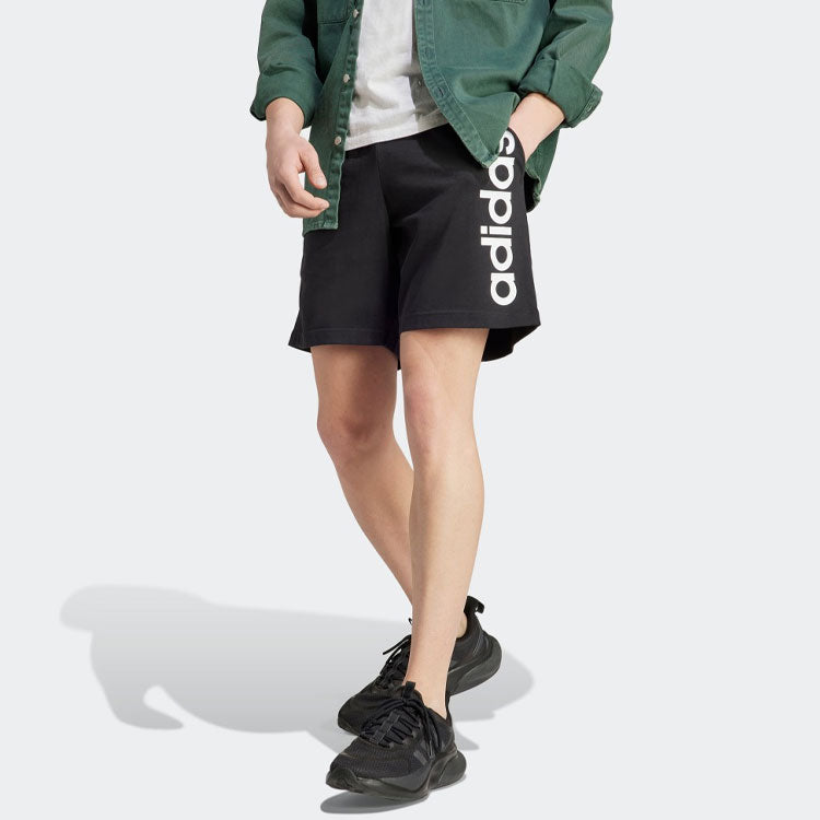 adidas AEROREADY Essentials Single Jersey Linear Logo Shorts 'Black' IC0062