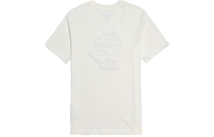 Nike DRI-FIT Running Quick Dry Breathable Athleisure Casual Sports Short Sleeve White AO0651-133