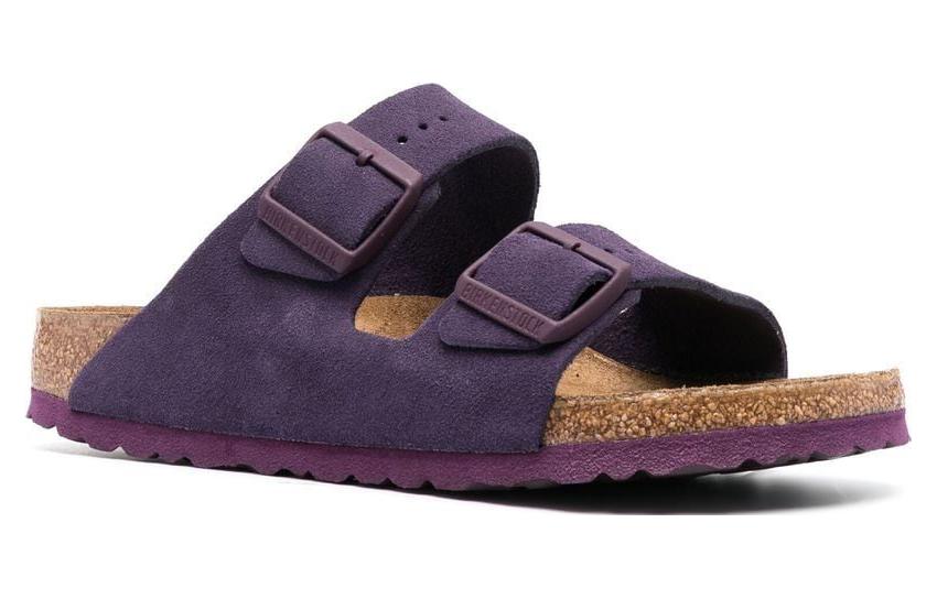 Birkenstock Arizona Soft Footbed Suede Leather Narrow Fit Sandals 'Wine' 1021265