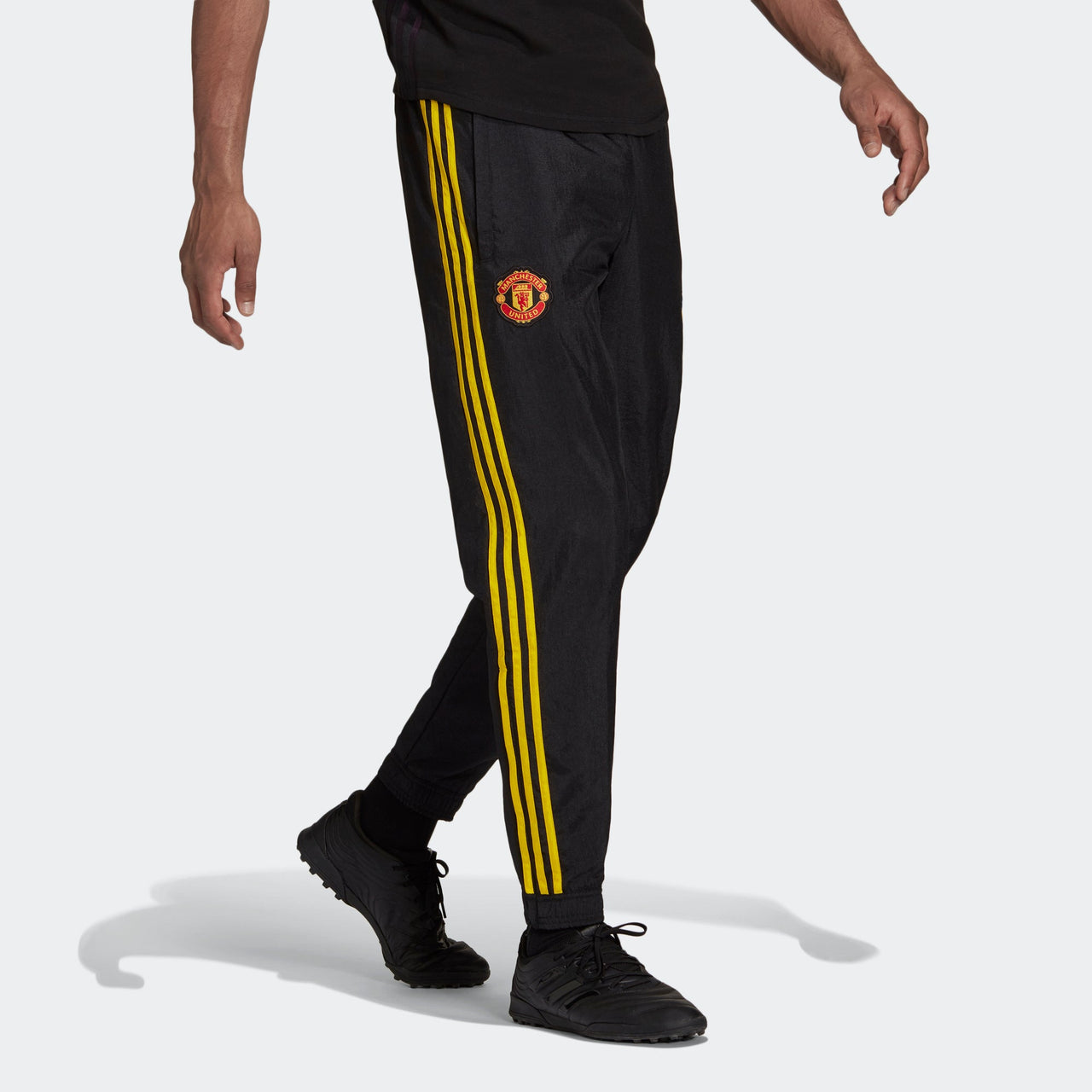 adidas Mufc Icon Wo Pn Contrasting Colors Soccer/Football Bundle Feet Sports Pants Black GR3878