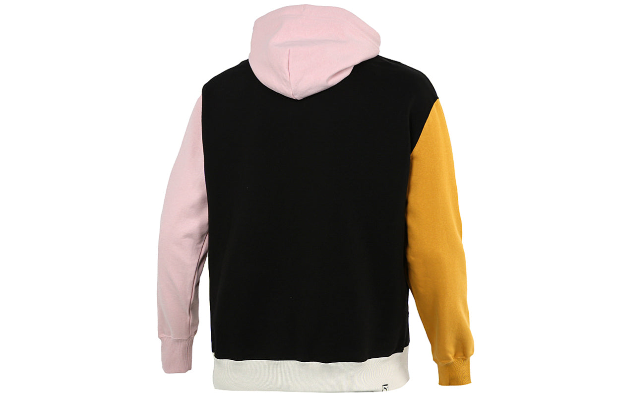 PUMA Sports Colorblock hooded Casual Pullover Black 533040-51