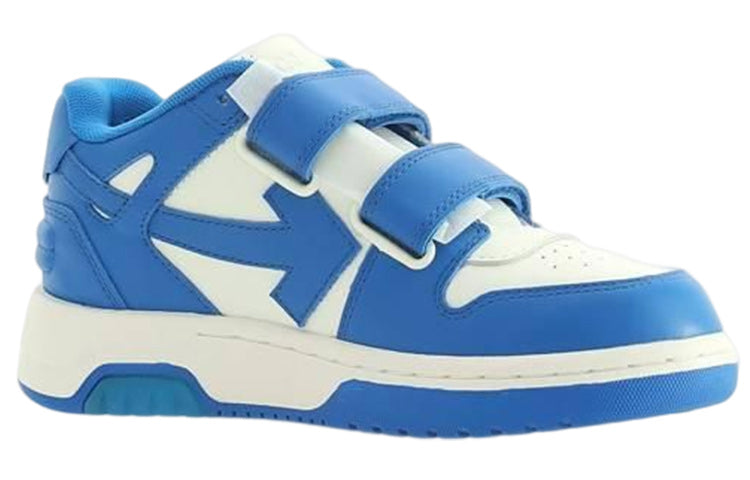 (WMNS) Off-White Out Of Office Leather Sneakers 'Blue White' OBIA008F22LEA001145