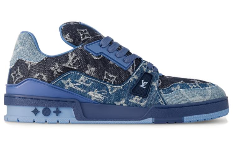 LOUIS VUITTON LV Trainers 'Blue Black Denim Monogram' 1AC4YT