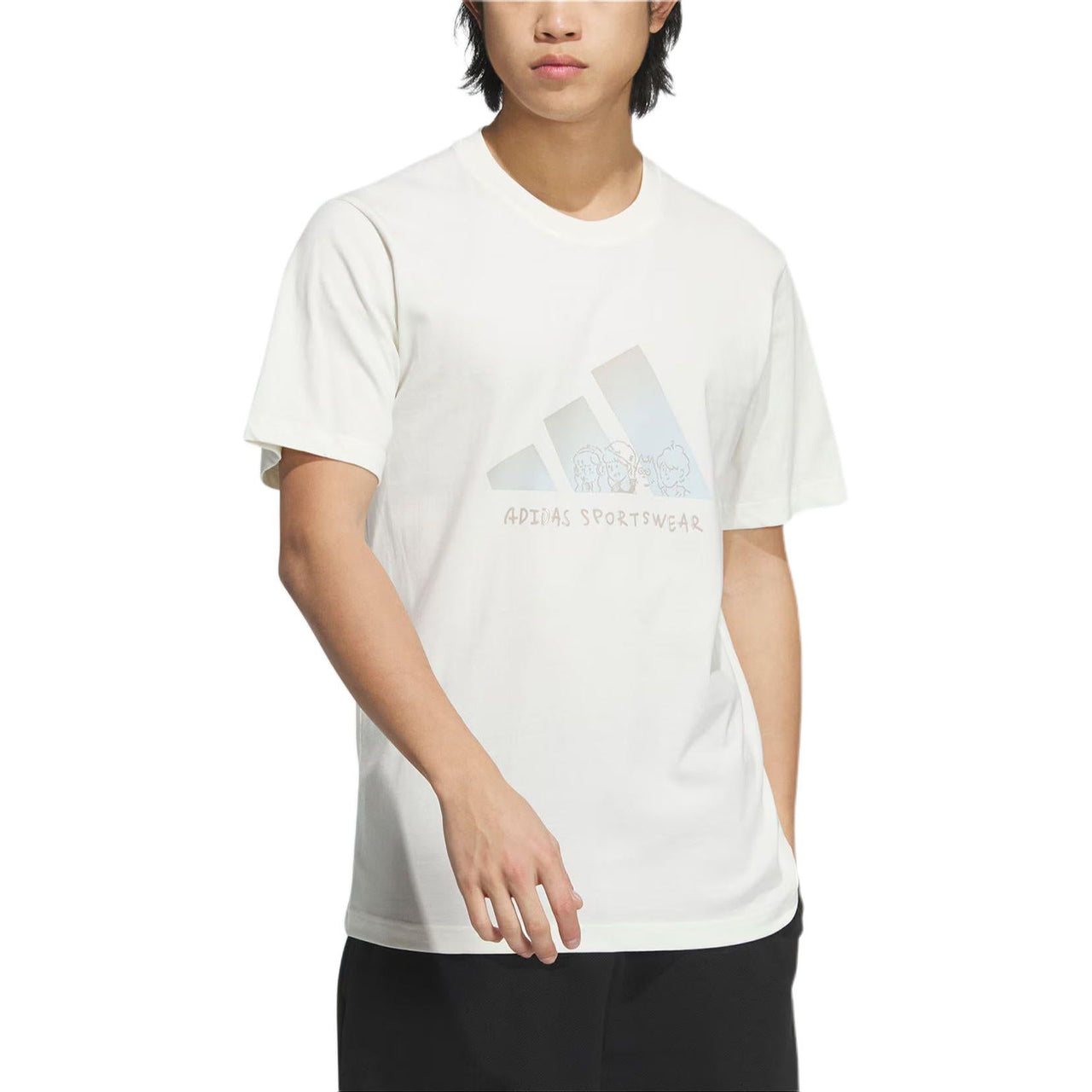 adidas Graphic T-Shirt Asia Sizing 'White' JP4584