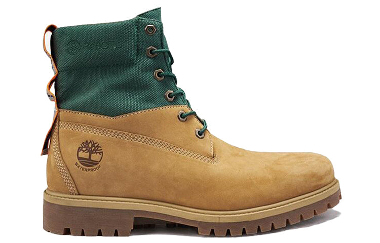 Timberland 6 Inch Premium Waterproof ReBOTL Wide-Fit Boot 'Wheat Nubuck and Fabric' A2D6U