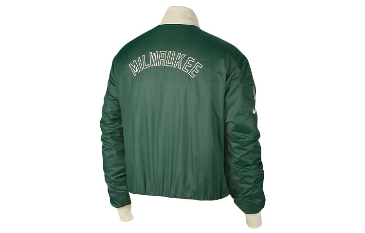 Nike NBA Filled Outdoor Basketball Sports Jacket Milwaukee Bucks Green DB4788-323