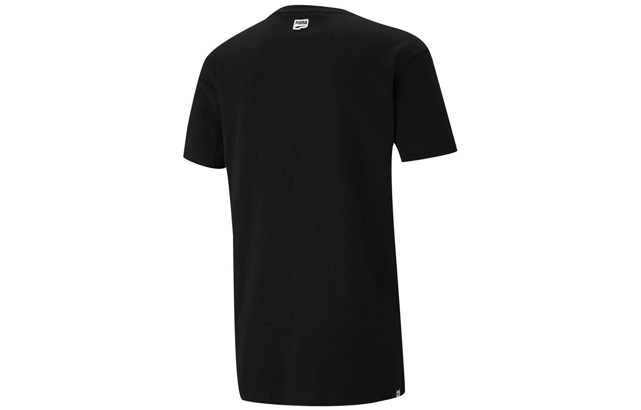 PUMA Printed Round Neck T-Shirt 'Black White' 531497-01