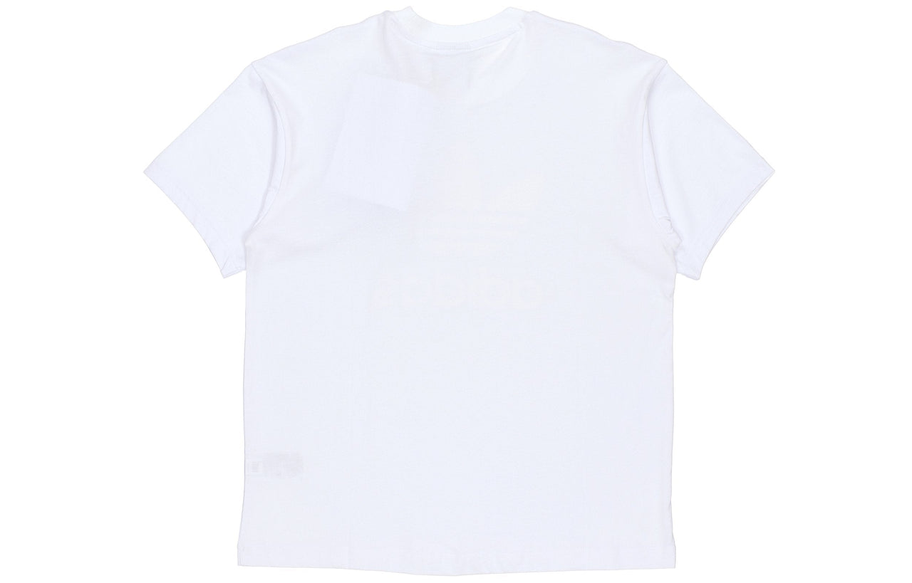 adidas originals Love Unites Tre Casual Breathable Fabric Multi-Color Logo Sport Short Sleeve White HE2519