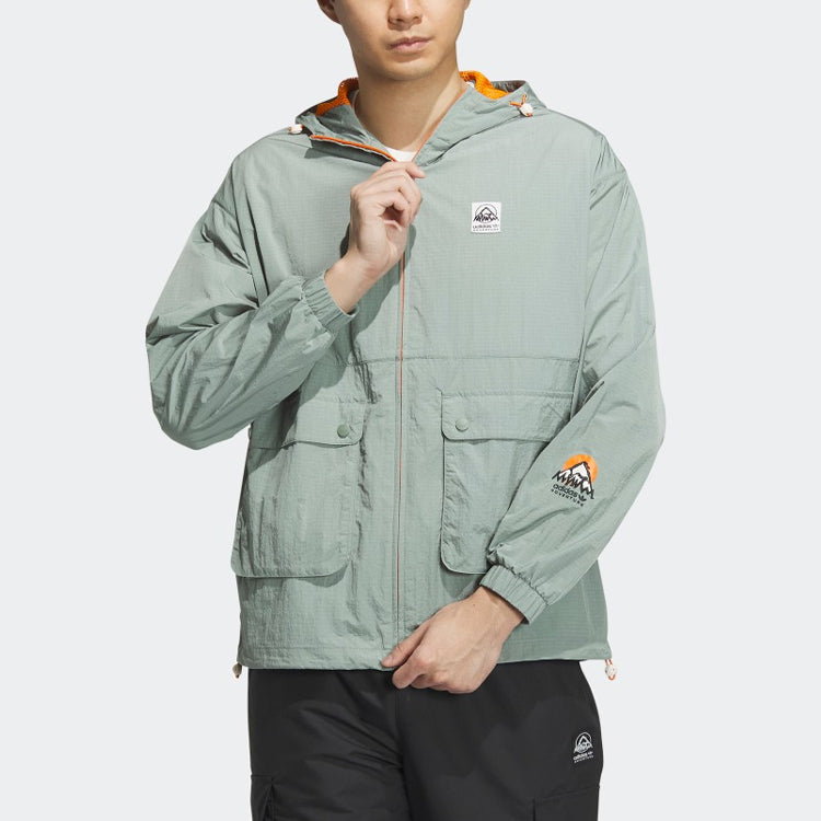 adidas Original Adventure Windbreaker Jacket 'Silver Green' IK8594