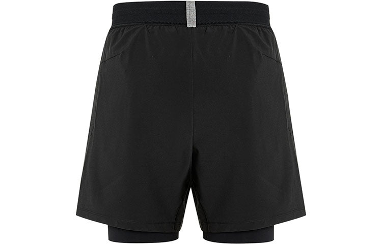 Men's Nike Yoga 2-in-1 Athleisure Casual Sports Woven Training Shorts Black DC5321-010