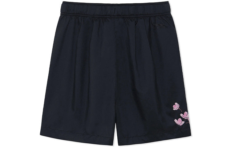 (WMNS) Li-Ning Floral Graphic Shorts 'Black' AKSS942-2